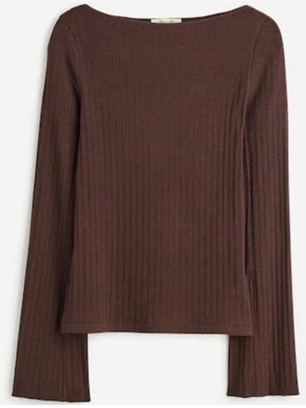 MADEWELL Ribbed Bell Sleeve Boatneck Top Size XS